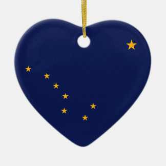 ALASKA FLAG HEART ORNAMENT