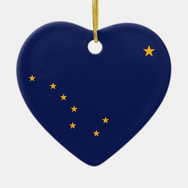 ALASKA FLAG HEART ORNAMENT (Front)