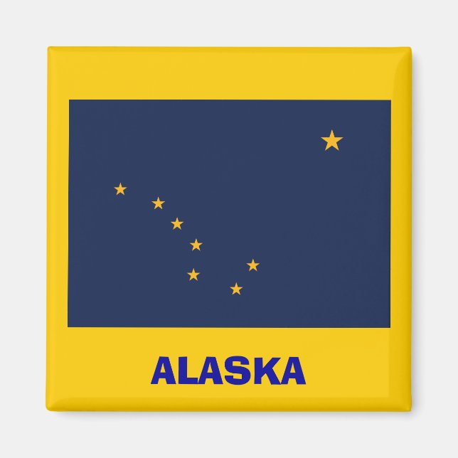 Alaska* Flag Magnet  / Alaska Sjunker Magneten (Front)