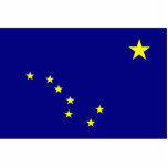 Alaska Flag Magnet Cut Out<br><div class="desc">This rectangular magnet bears an authentic high quality image of the Alaskan flag. Adorn your fridge with this reminder of your favourite state.</div>