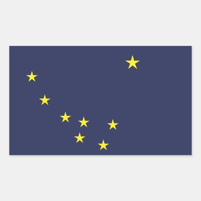 Alaska Flag Rectangular Sticker (Front)