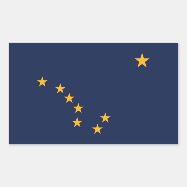 Alaska Flag Rectangular Sticker (Front)
