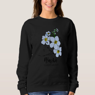 Alaska Forget Me Not Flower Sweatshirt