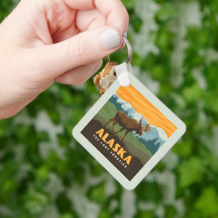 Alaska   Frontier Moose Key Ring
