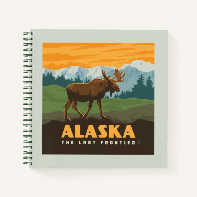 Alaska | Frontier Moose Notebook (Front)