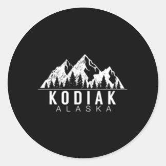 Alaska Gif Kodiak Alaska Classic Round Sticker
