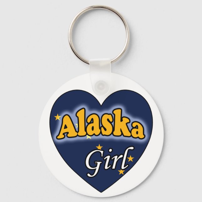 Alaska Girl Key Ring (Front)