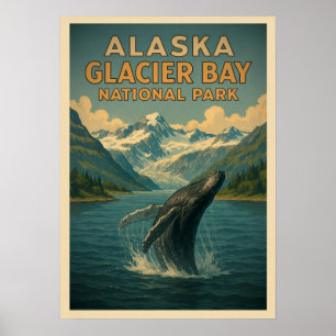 Alaska Glacier Bay national park V02 Poster