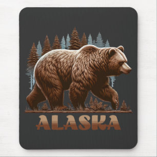 Alaska Grizzly Bear Mouse Pad