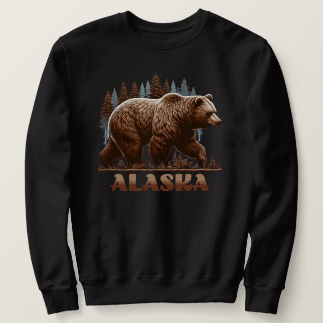 Alaska Grizzly Bear Sweatshirt (Design Front)