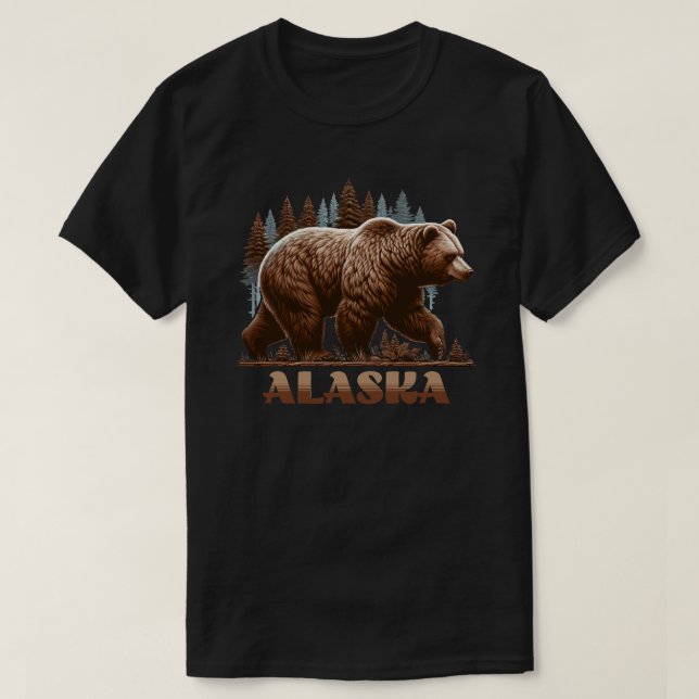 Alaska Grizzly Bear T-Shirt (Design Front)