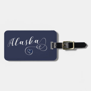 Alaska Heart Luggage Tag Template, Alaskan
