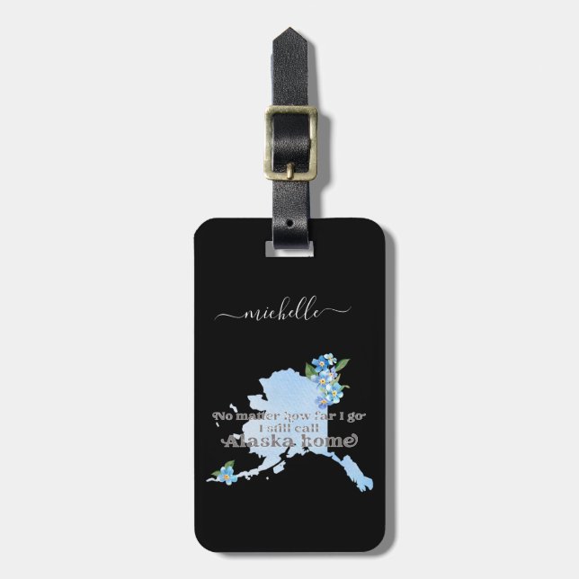 Alaska Home Custom Text and Colour Luggage Tag (Front Vertical)