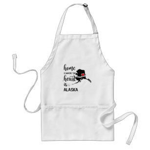 Alaska home is where the heart is standard apron
