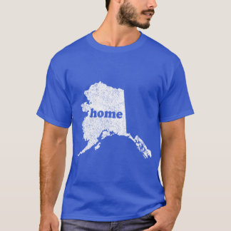 Alaska Home Love Vintage State Map Silhouette Wild T-Shirt