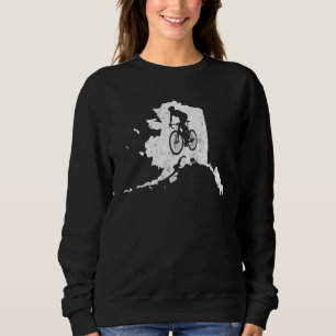 Alaska Home State Bike Cycling And Triathlon  12 Sweatshirt