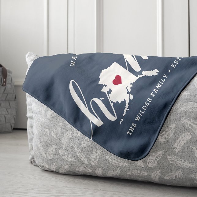 Alaska Home State Personalised Sherpa Blanket (Creator Uploaded)