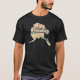 Alaska Home State Trip US Vintage Retro Country Pa T-Shirt