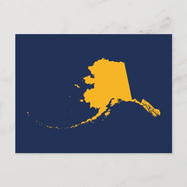 Alaska in Blue and Gold Postcard (Front)