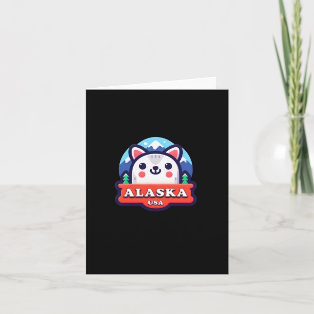 Alaska In Usa Sticker  Card (Front)
