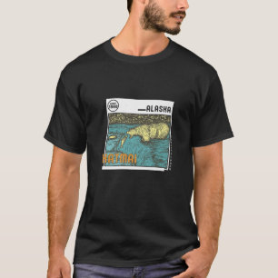 Alaska Katmai National Park Retro Bear Souvenir Hu T-Shirt