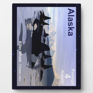 Alaska Killer Whales Stamp Plaque