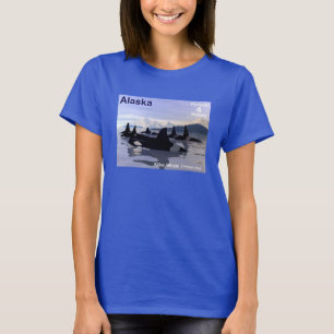 Alaska Killer Whales Stamp T-Shirt