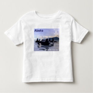 Alaska Killer Whales Stamp Toddler T-Shirt