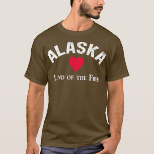 Alaska LAND OF THE FREE Distressed T-Shirt
