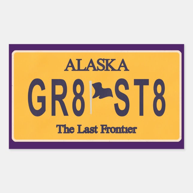 Alaska Last Frontier Rectangular Sticker (Front)