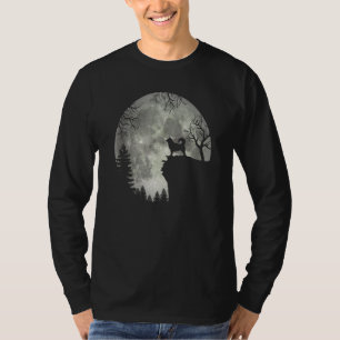 Alaska Malamute And Moon Halloween T-Shirt