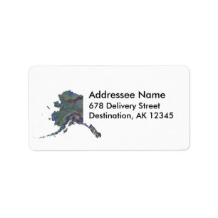 Alaska Map Address Label