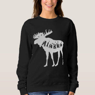 Alaska Moose Holiday Sweatshirt