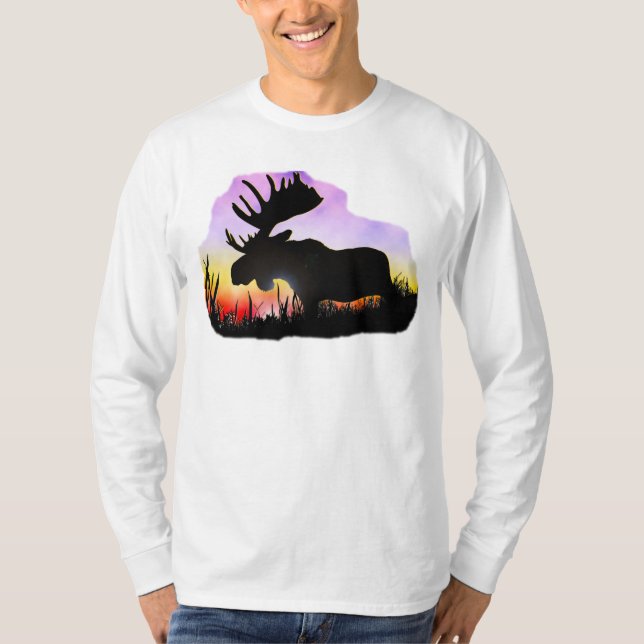 Alaska Moose Sillouette T-Shirt (Front)