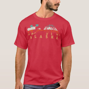 Alaska Mountain Hiking Hiker Souvenir Retro 1 T-Shirt