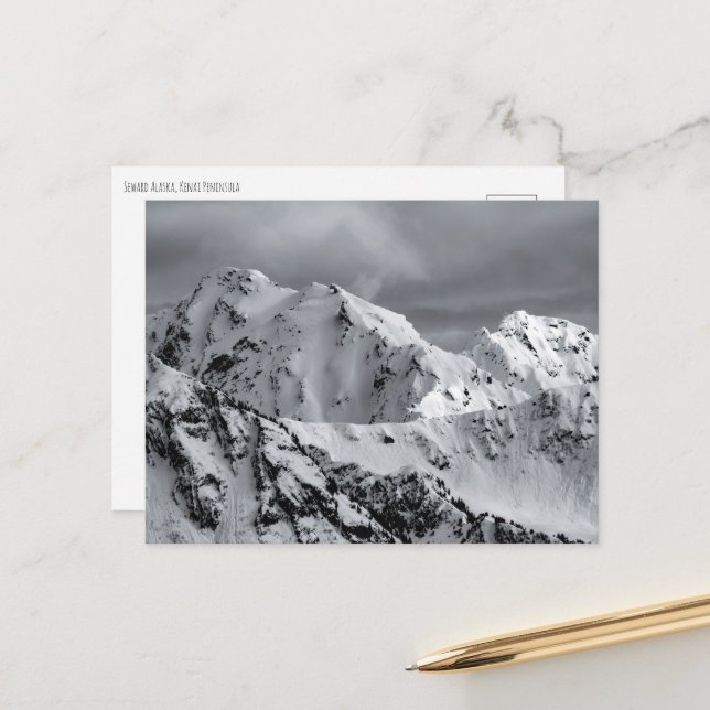 Alaska Mountain Range Seward Postcard (Front/Back In Situ)