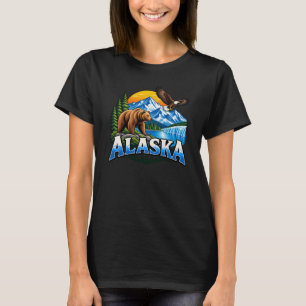 Alaska Mountains and Bear T-Shirt