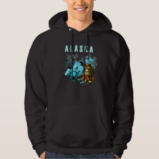 Alaska Mountains and Hikers Tourism vacation outfi Hoodie