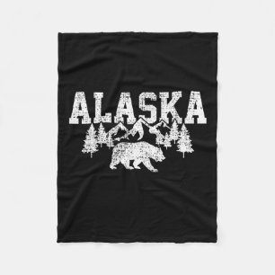 Alaska Mountains Forest Hunting Usa  Fleece Blanket