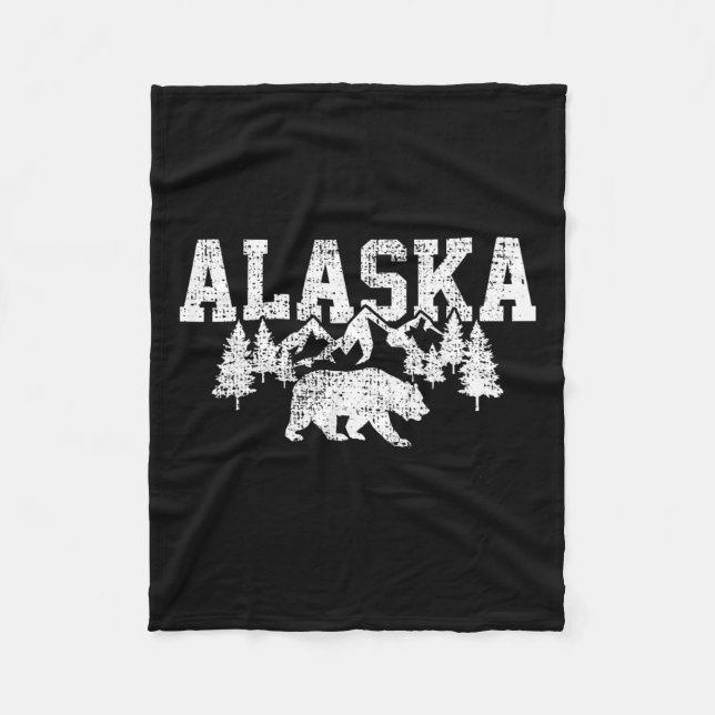 Alaska Mountains Forest Hunting Usa  Fleece Blanket (Front)