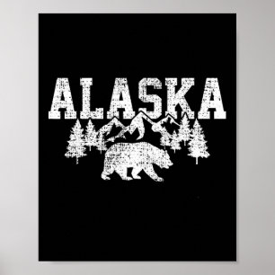 Alaska Mountains Forest Hunting Usa Poster