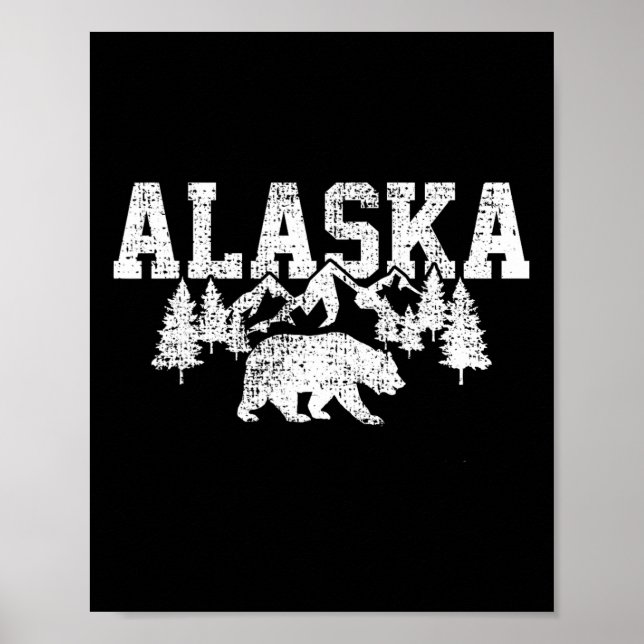Alaska Mountains Forest Hunting Usa  Poster (Front)