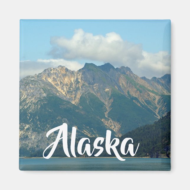 Alaska Mountains Landscape Photo Magnet (Front)