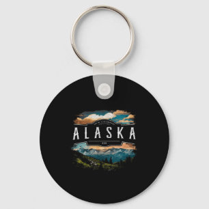 Alaska Mountains Usa Hiking Outdoors Vintage  Key Ring