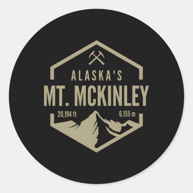 Alaska Mt Mckinley Classic Round Sticker (Front)