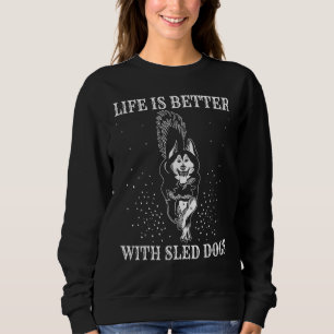 Alaska Mushing Dog Sled Rider Huskies Winter Sport Sweatshirt