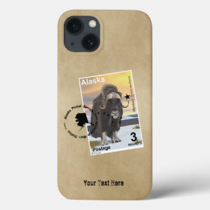 Alaska Muskox Postage Stamp Souvenir iPhone 13 Case