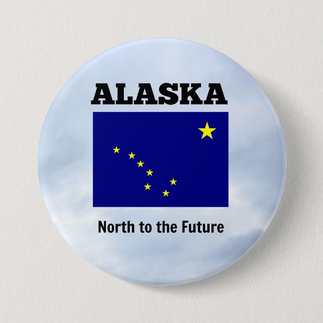 Alaska, North to the Future 7.5 Cm Round Badge (Front)