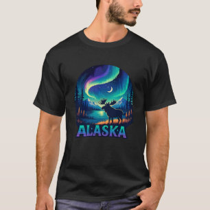 Alaska Northern Lights Aurora Viewing Alaska Vacat T-Shirt
