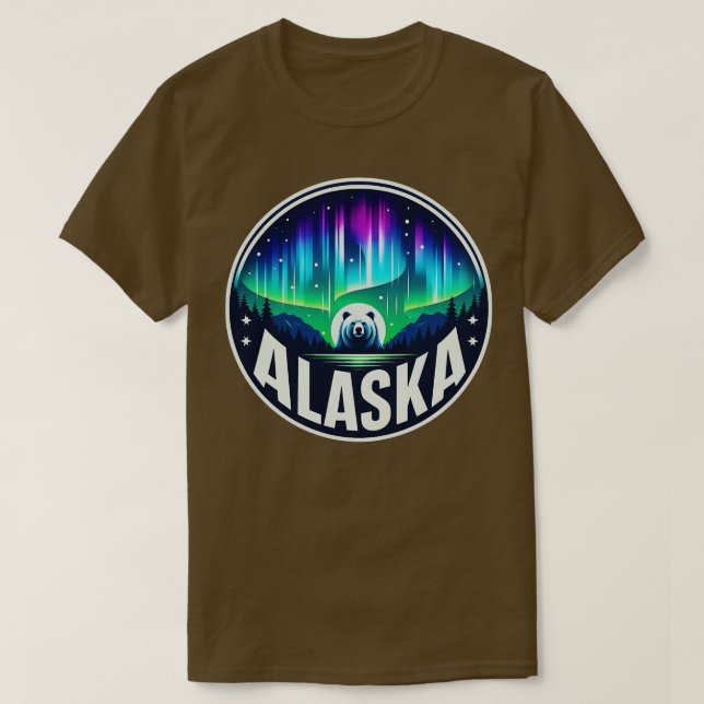 Alaska Nothern Lights Viewing Vacation 4 T-Shirt (Design Front)
